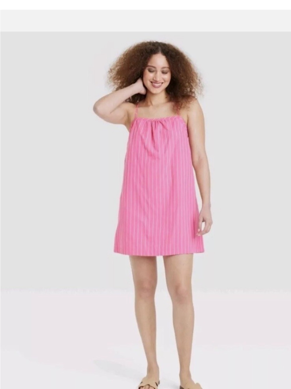a new day Pink Striped Mini Dress